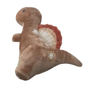 Bellzi Spino Spinosaurus Dinosaur Plush Stuffed Animal Brown Orange Brownie